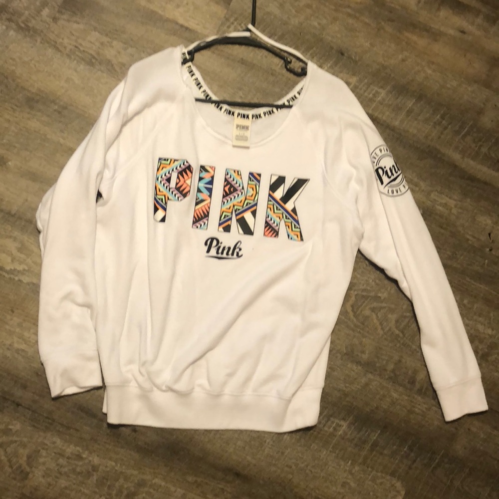 White Long sleeve shirt PINK